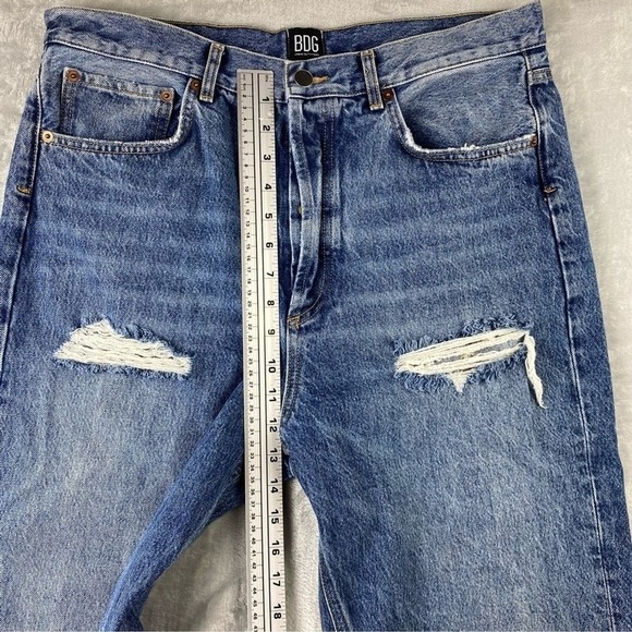 BDG Urban Outfitters Relaxed Straight Jeans Distressed Blue Mens Size 31 - Picture 7 of 9